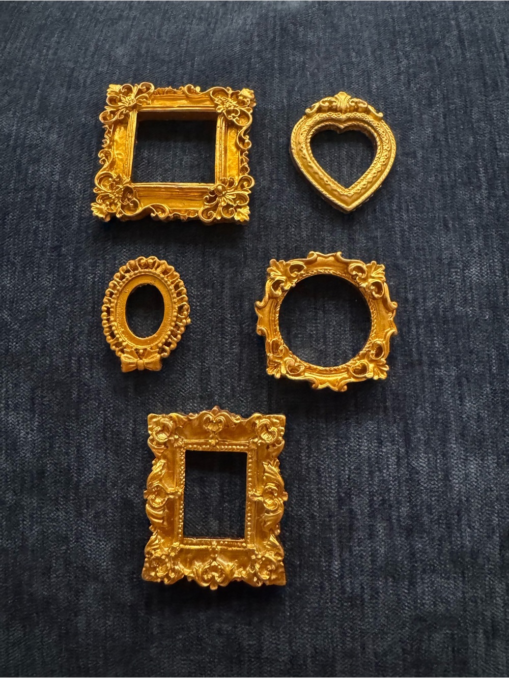 Ornate Gold Miniature Picture Frames